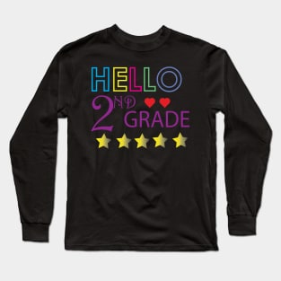 HELLO 2nd GRADE funny Long Sleeve T-Shirt